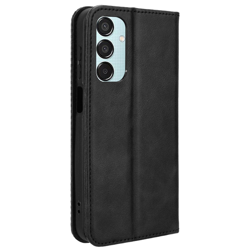 For Samsung Galaxy F15 5G / M15 5G Case Vintage PU Leather Folio Phone Cover with Cash / Card Slots