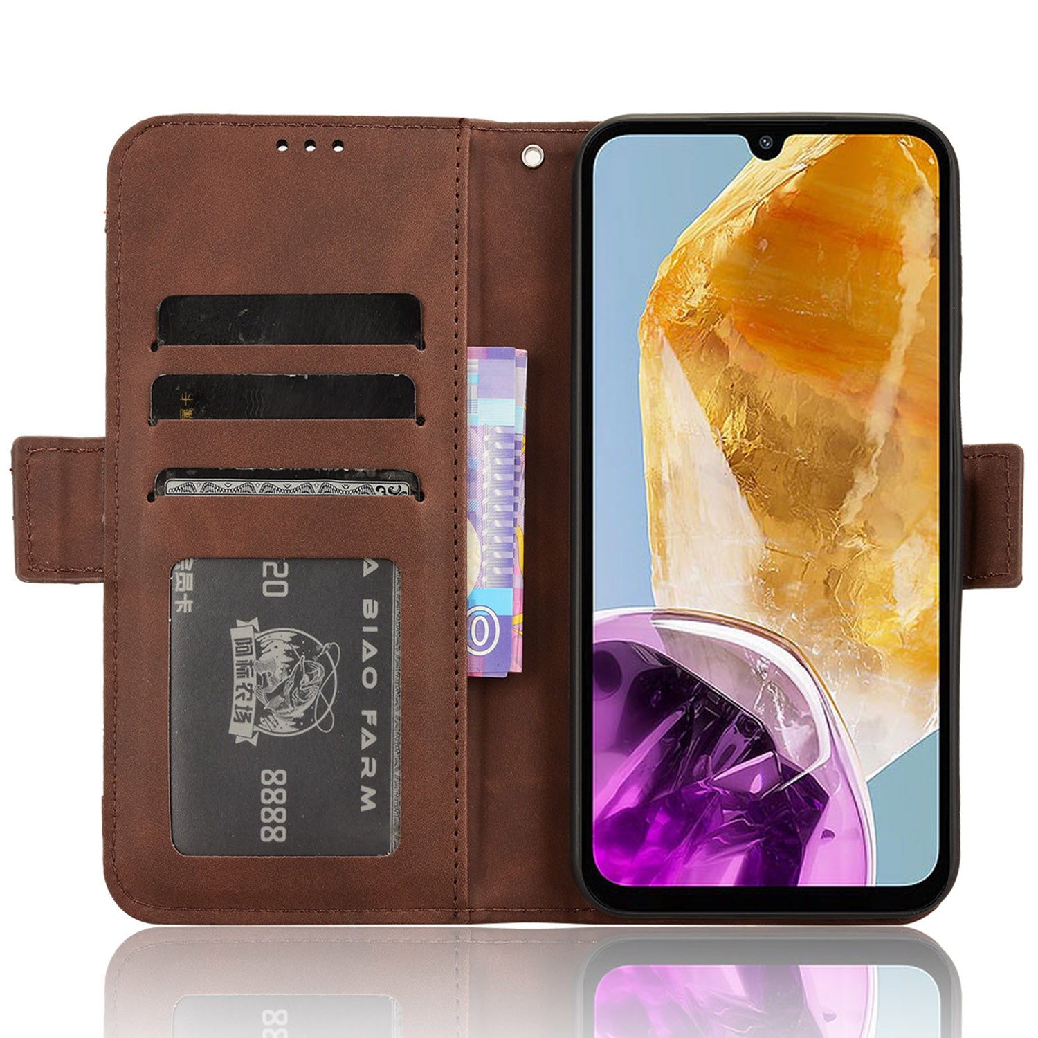 For Samsung Galaxy F15 5G / M15 5G Phone Case Multiple Card Slots Leather Phone Cover