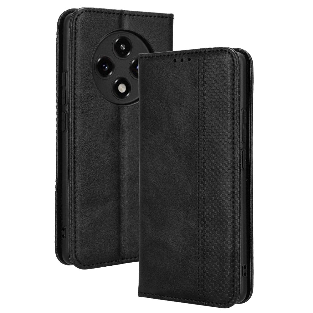 For Oppo A3 Pro 5G Case Retro Leather Drop-resistant Phone Wallet Cover