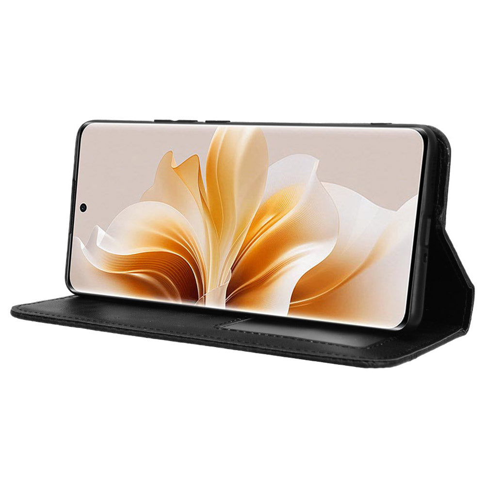 For Oppo A3 Pro 5G Case Retro Leather Drop-resistant Phone Wallet Cover