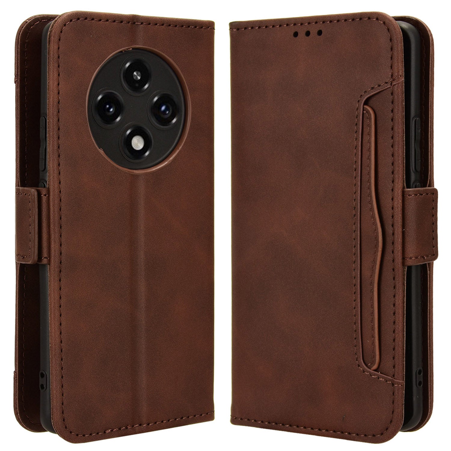 For Oppo A3 Pro 5G Case Multiple Card Slots Shockproof Leather Folio Phone Cover