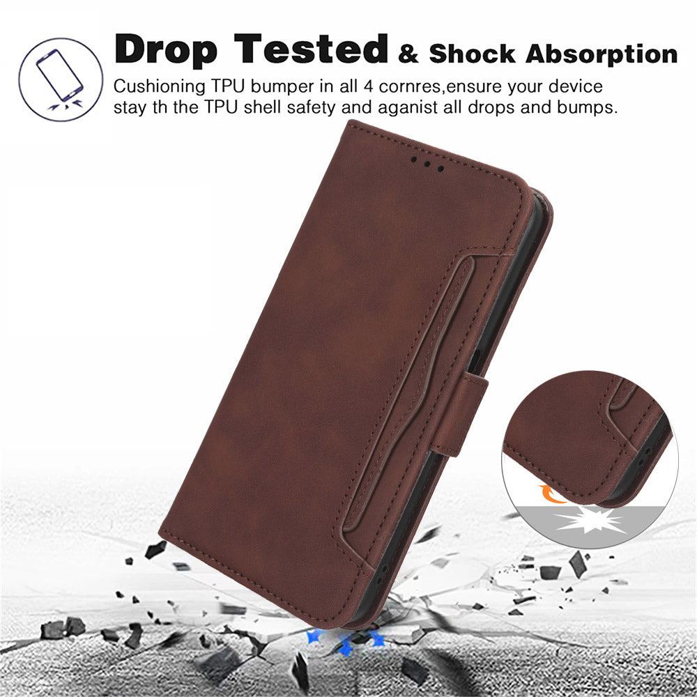 For Oppo A3 Pro 5G Case Multiple Card Slots Shockproof Leather Folio Phone Cover
