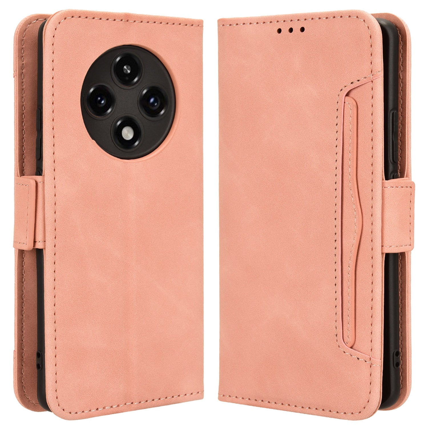 For Oppo A3 Pro 5G Case Multiple Card Slots Shockproof Leather Folio Phone Cover