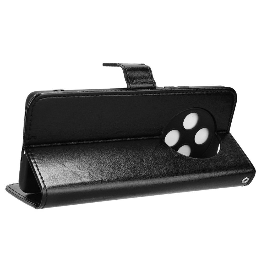 For Oppo A3 Pro 5G Wallet Case Card Slots Leather Phone Cover Crazy Horse Texture