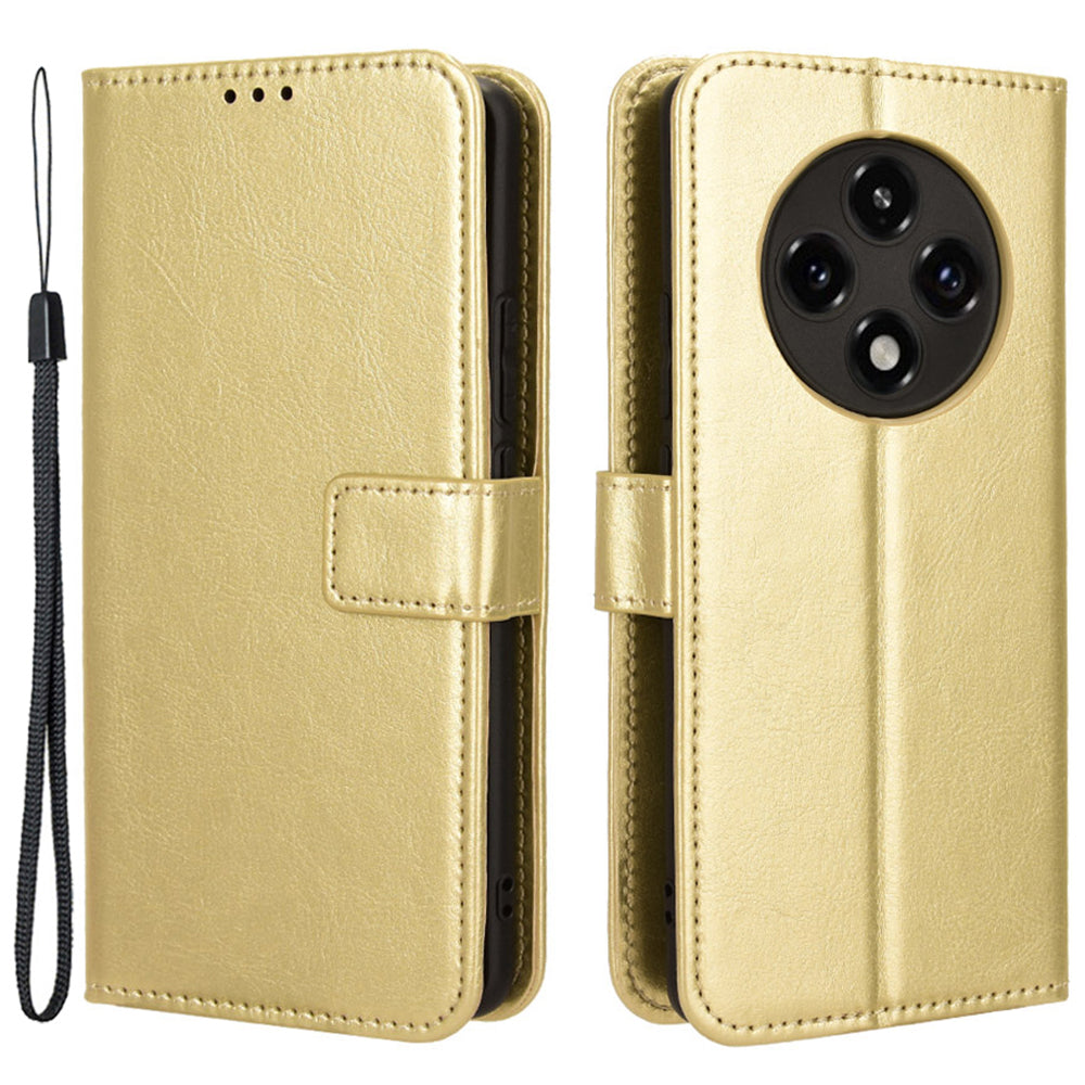 For Oppo A3 Pro 5G Wallet Case Card Slots Leather Phone Cover Crazy Horse Texture
