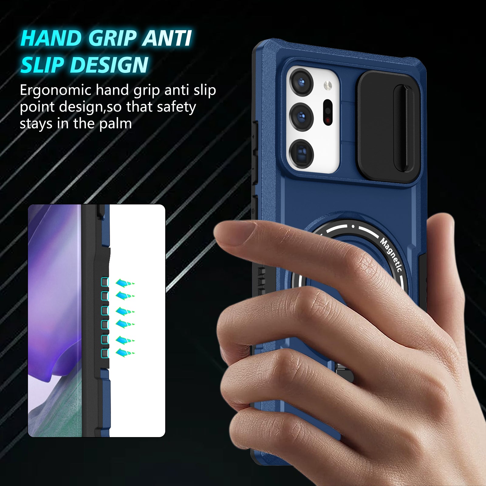For Samsung Galaxy Note20 Ultra / Note20 Ultra 5G Case Anti-drop PC+TPU Phone Shell Compatible with MagSafe