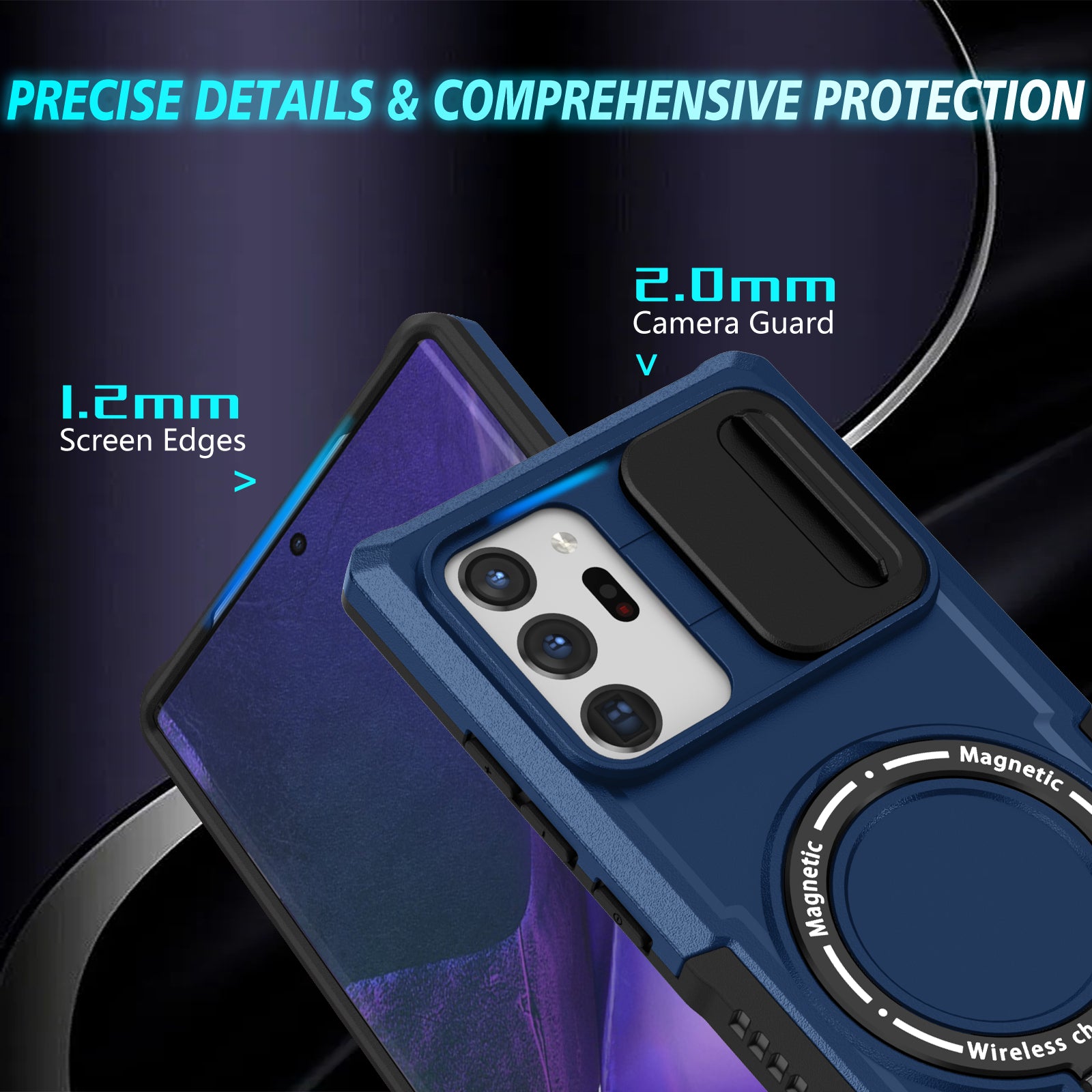 For Samsung Galaxy Note20 Ultra / Note20 Ultra 5G Case Anti-drop PC+TPU Phone Shell Compatible with MagSafe
