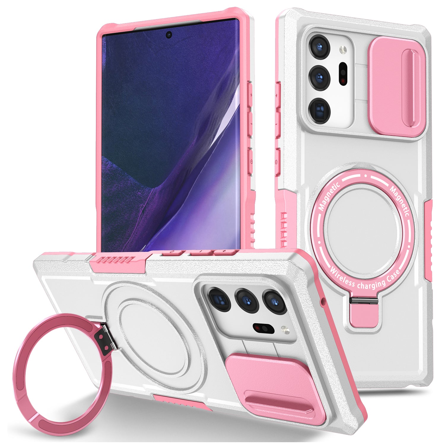 For Samsung Galaxy Note20 Ultra / Note20 Ultra 5G Case Anti-drop PC+TPU Phone Shell Compatible with MagSafe