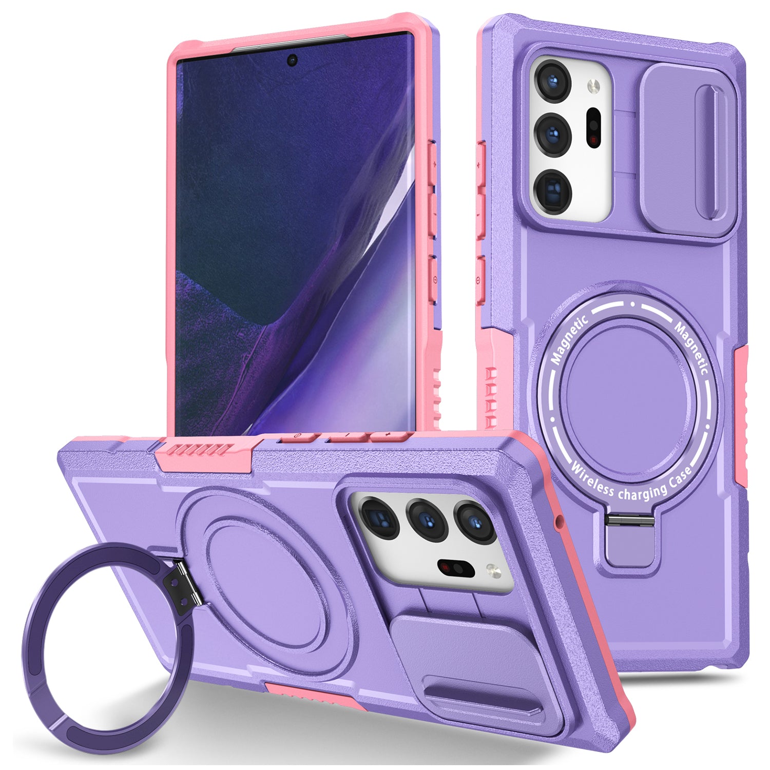 For Samsung Galaxy Note20 Ultra / Note20 Ultra 5G Case Anti-drop PC+TPU Phone Shell Compatible with MagSafe