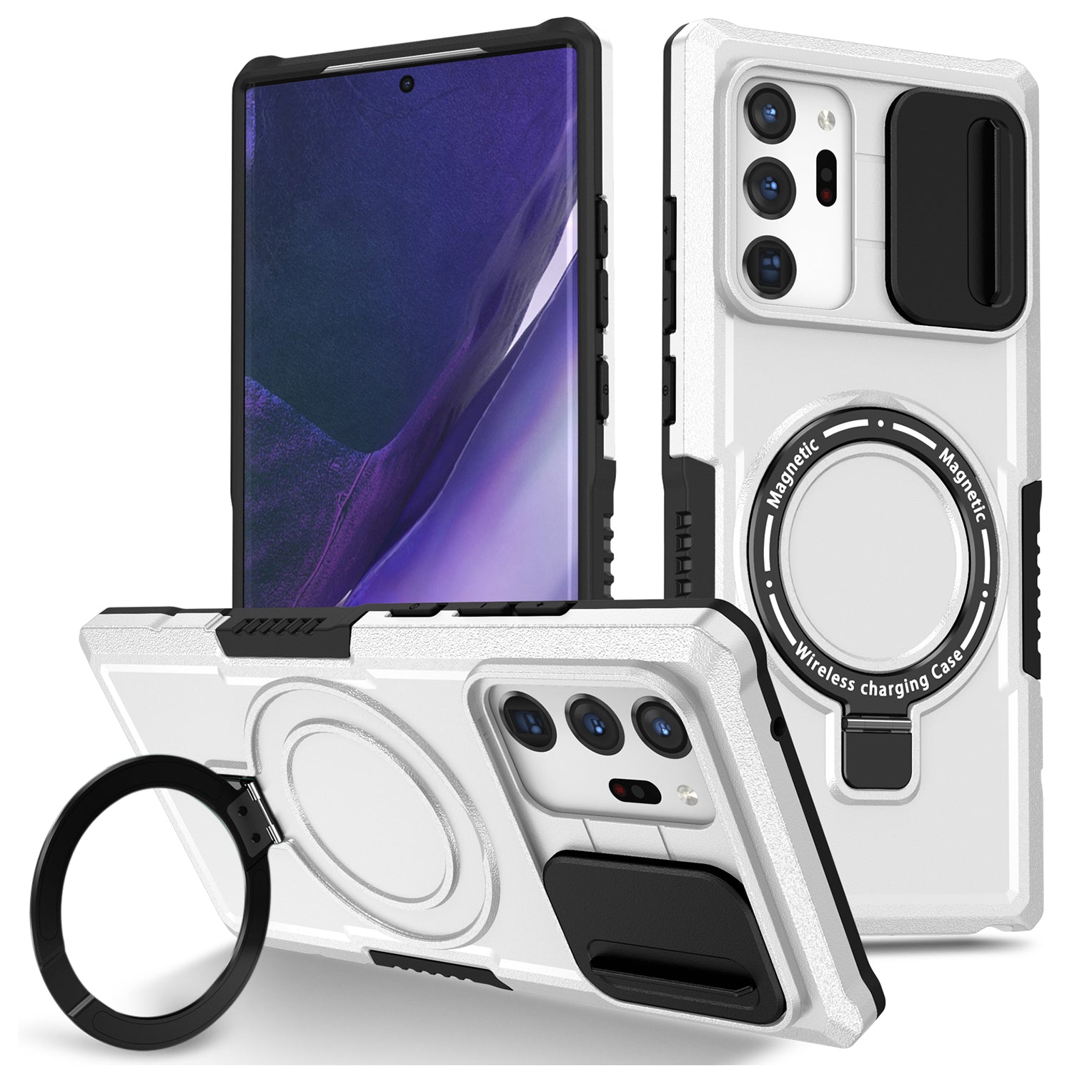 For Samsung Galaxy Note20 Ultra / Note20 Ultra 5G Case Anti-drop PC+TPU Phone Shell Compatible with MagSafe