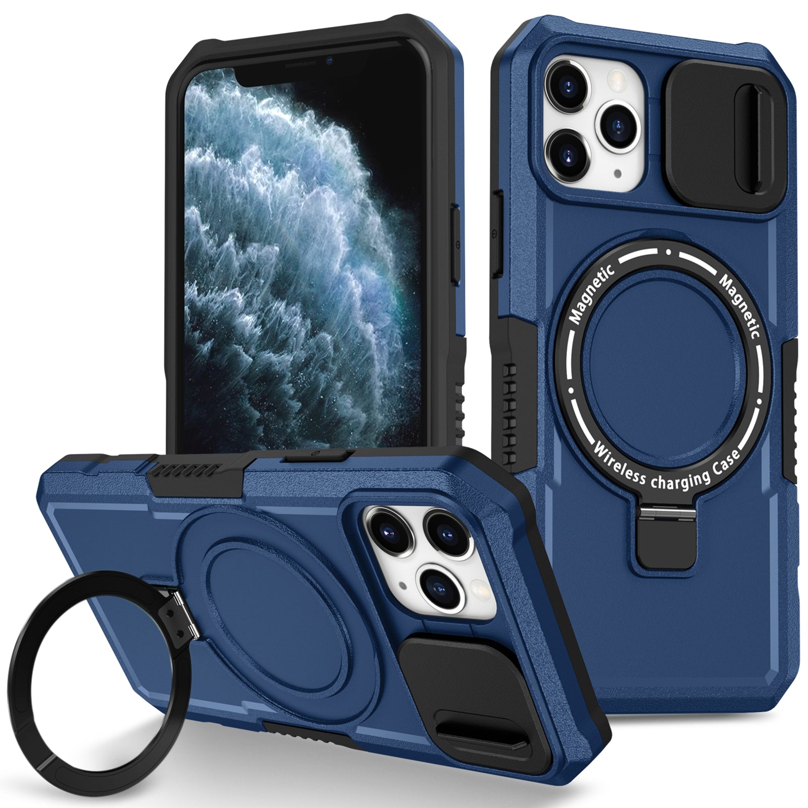 For iPhone 11 Pro Case Compatible with MagSafe PC+TPU Camera Protection Phone Cover