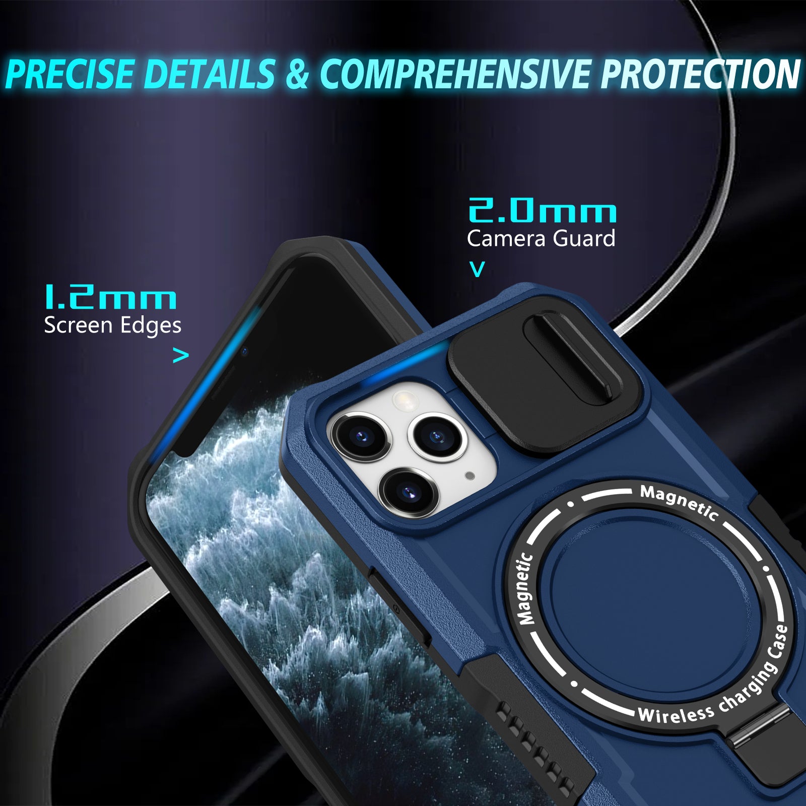 For iPhone 11 Pro Case Compatible with MagSafe PC+TPU Camera Protection Phone Cover