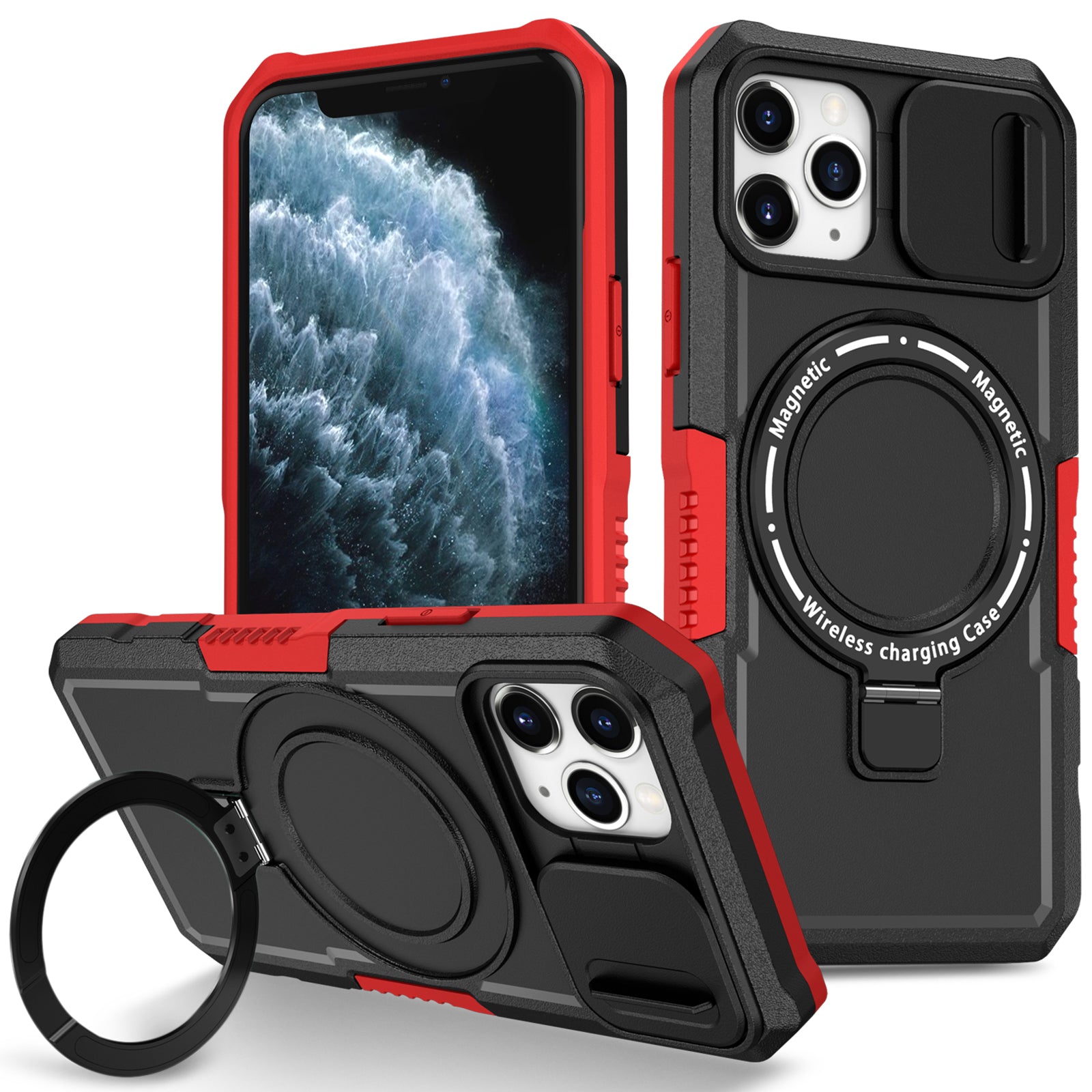 For iPhone 11 Pro Case Compatible with MagSafe PC+TPU Camera Protection Phone Cover