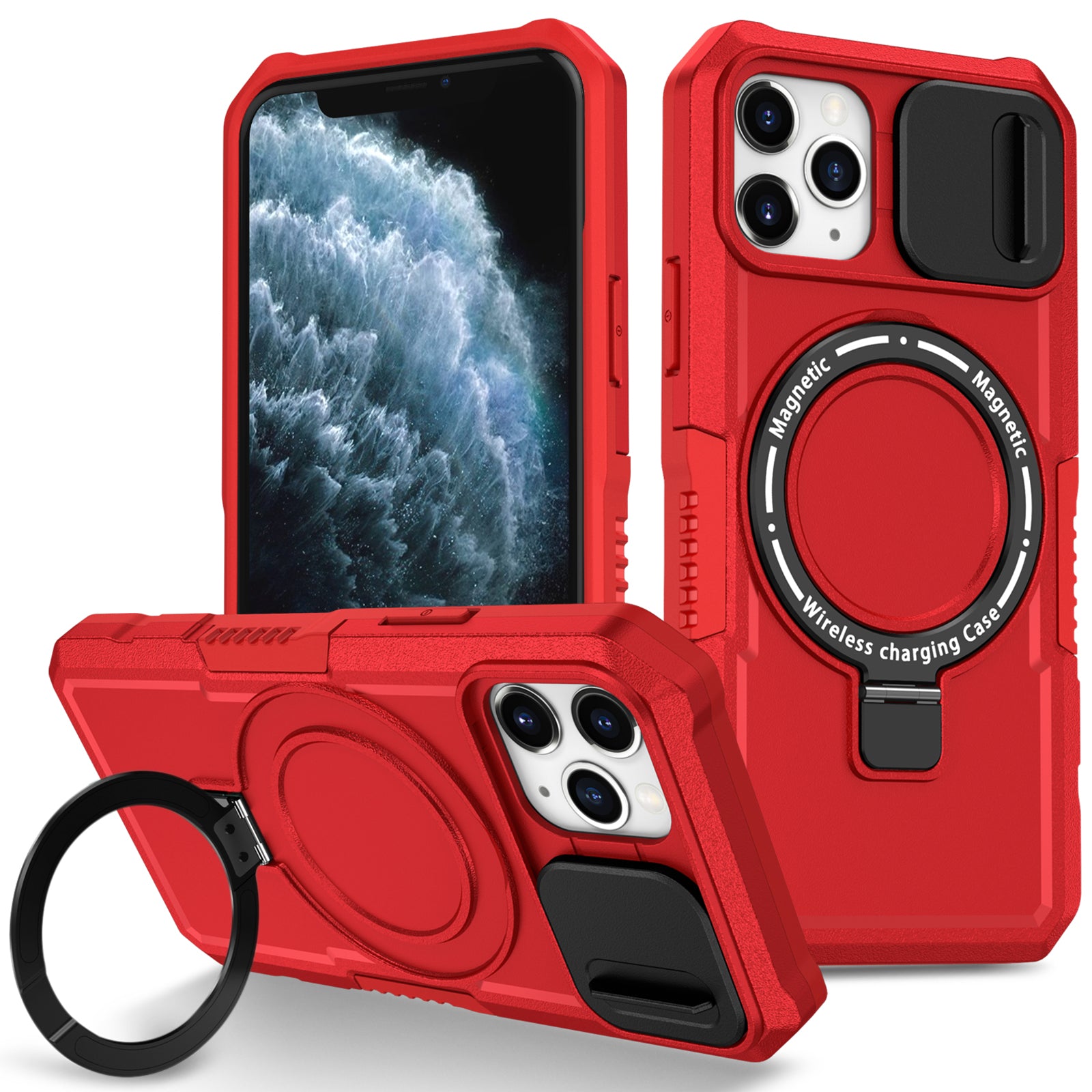 For iPhone 11 Pro Case Compatible with MagSafe PC+TPU Camera Protection Phone Cover