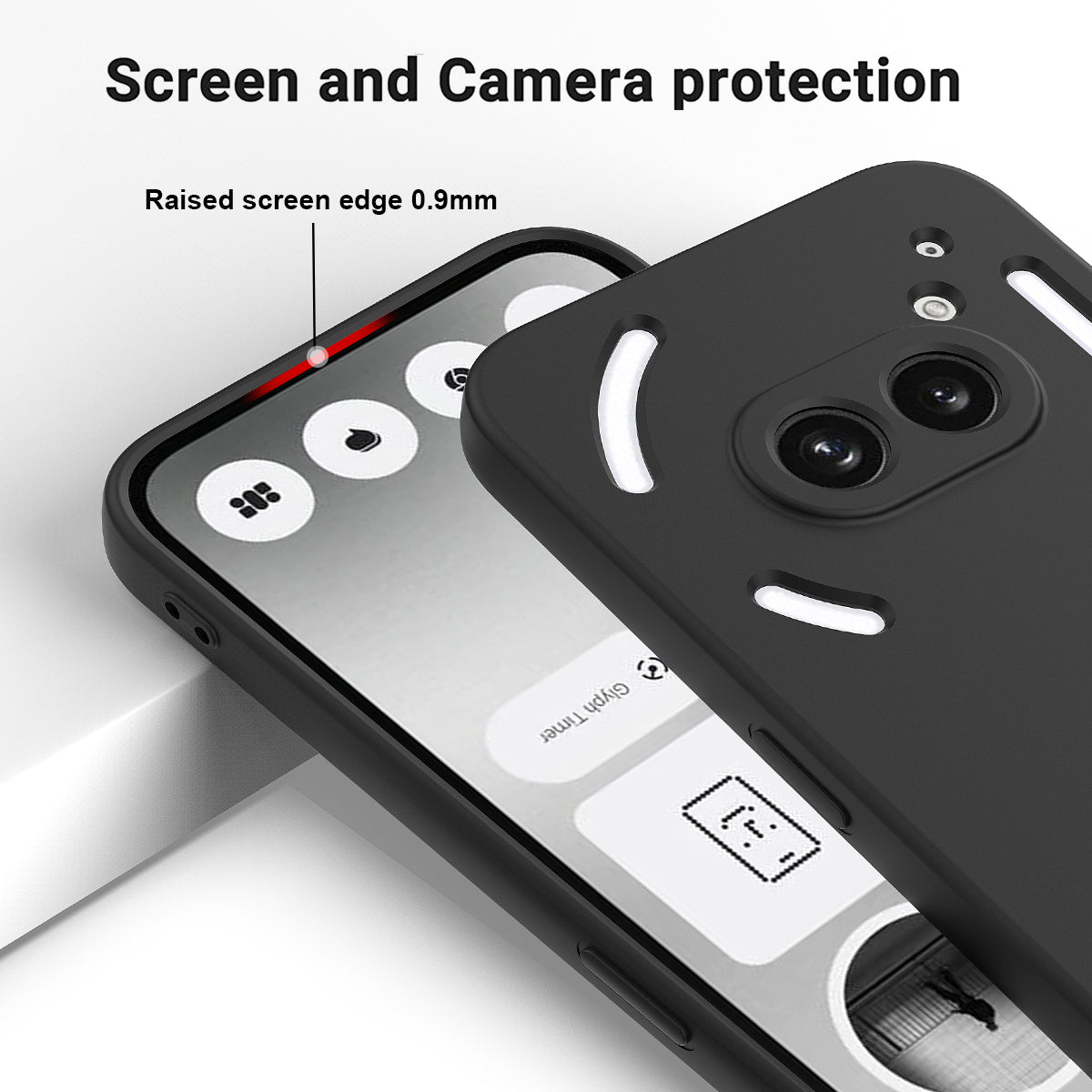 For Nothing Phone (2a) Case with Hand Strap Soft Lining Liquid Silicone Phone Cover