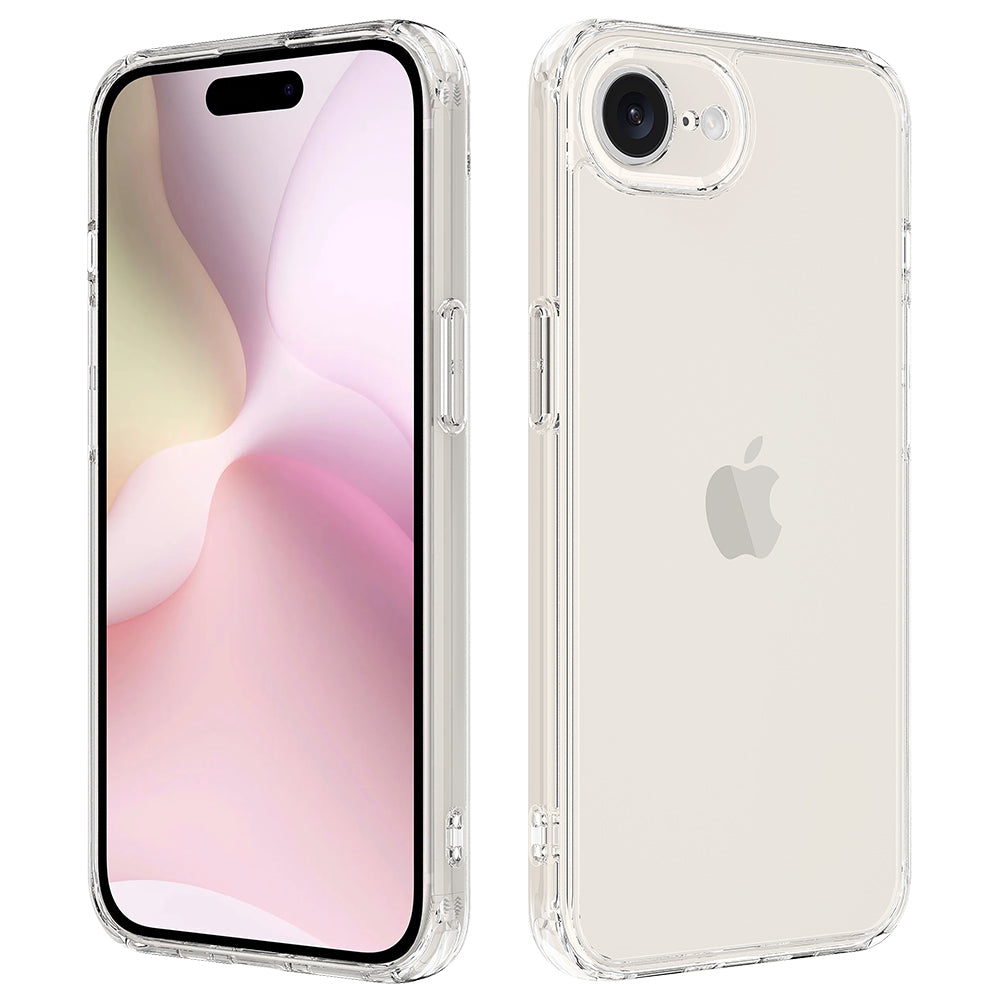 For iPhone SE (2024) Case TPU+Acrylic Crystal Transparent Protective Phone Cover