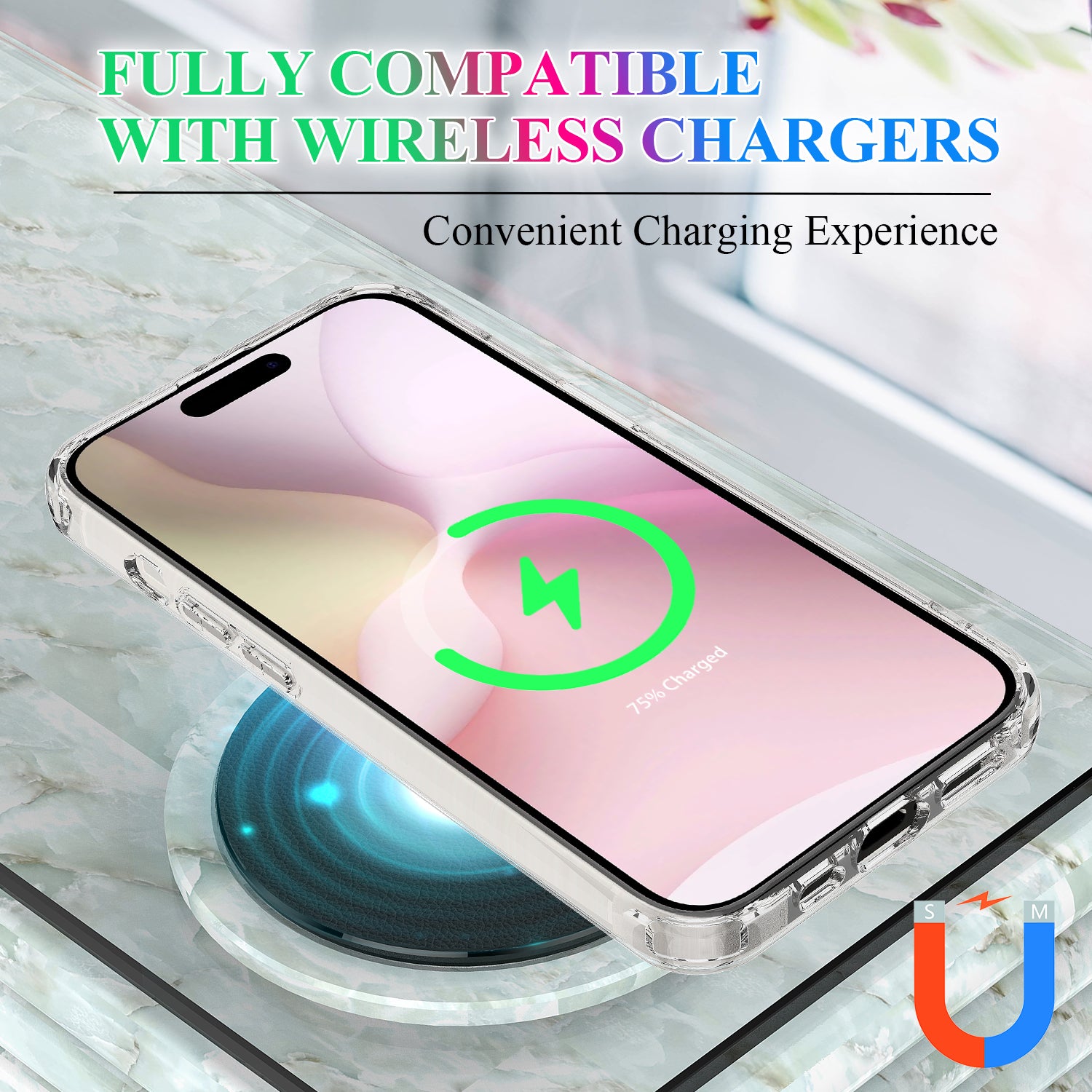 For iPhone SE (2024) Clear Case Clear TPU+Acrylic Phone Cover Compatible with MagSafe