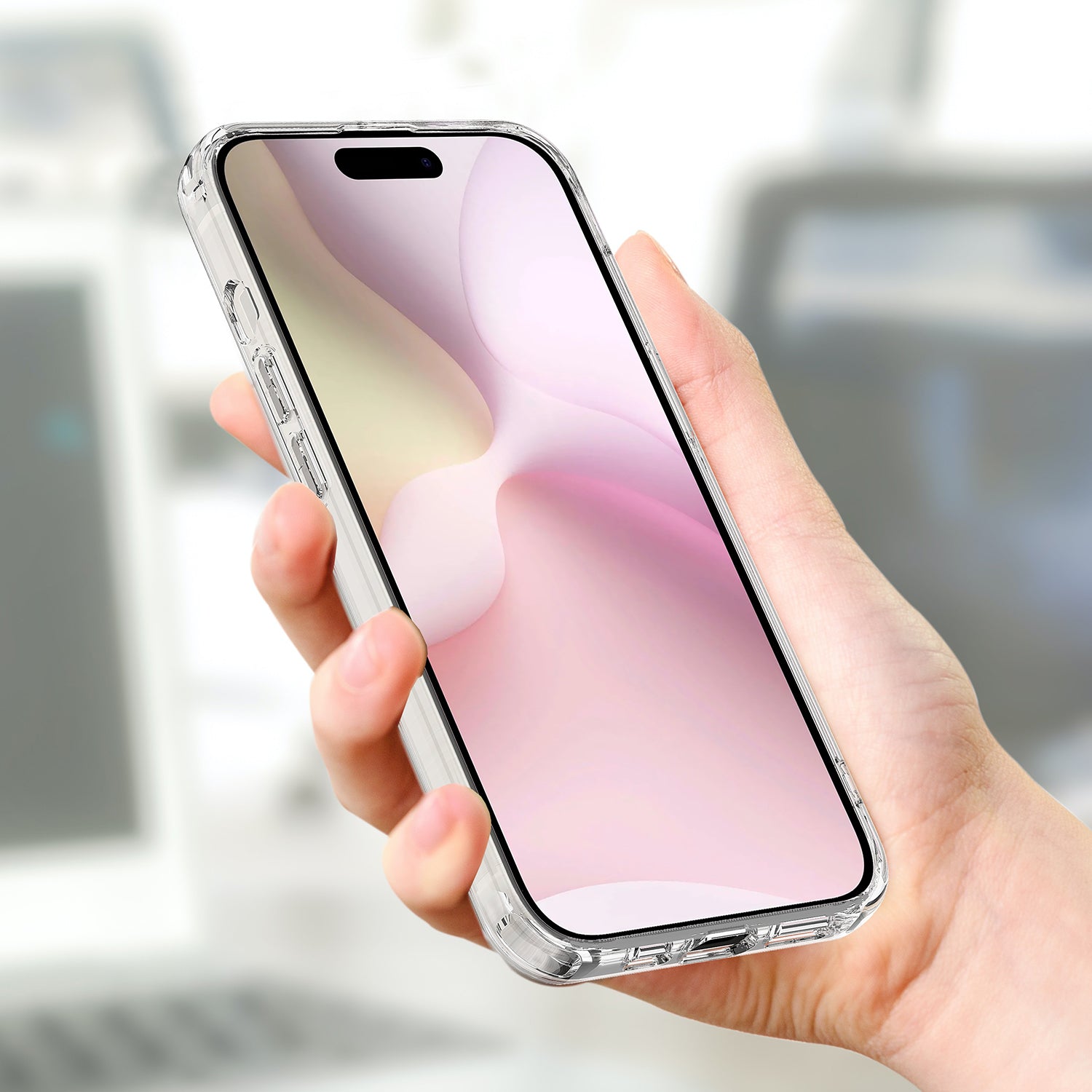 For iPhone SE (2024) Clear Case Clear TPU+Acrylic Phone Cover Compatible with MagSafe