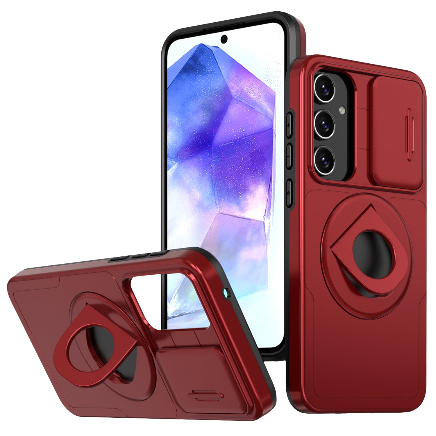 For Samsung Galaxy A35 5G Case with Slide Camera Cover TPU+PC Phone Protector