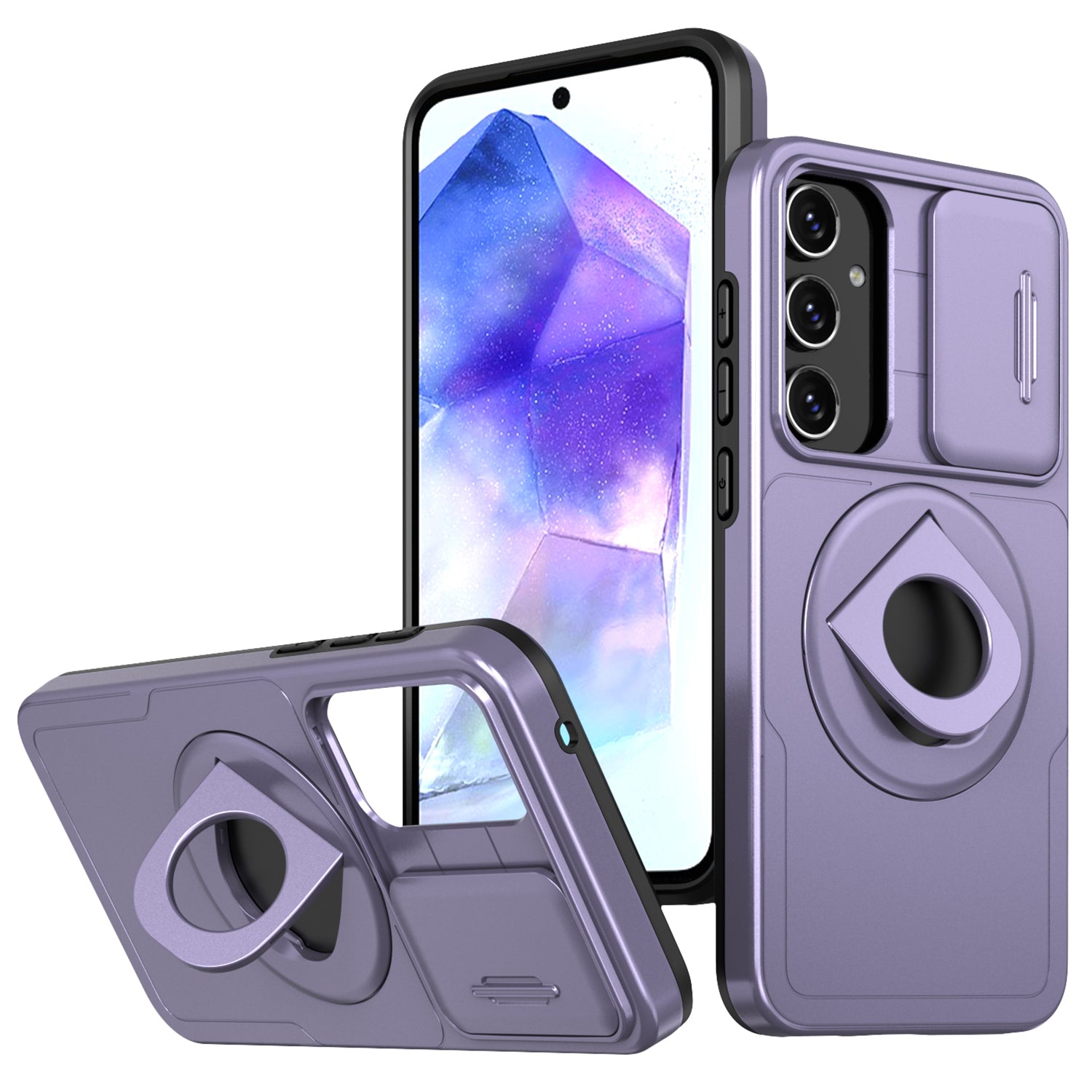 For Samsung Galaxy A35 5G Case with Slide Camera Cover TPU+PC Phone Protector