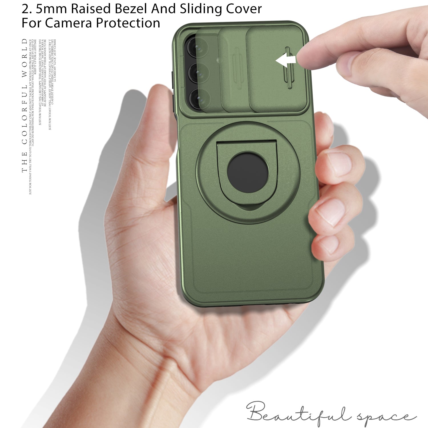 For Samsung Galaxy A15 4G / 5G Case Camera Lid TPU+PC Drop Protection Phone Cover