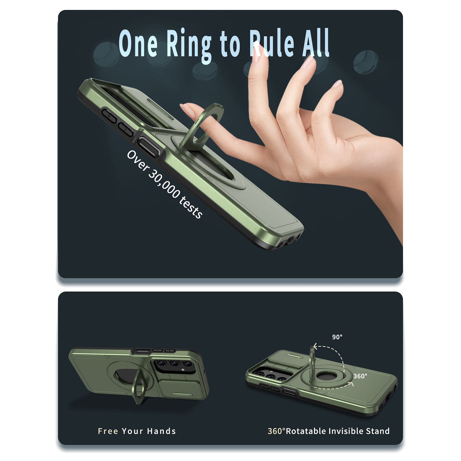 For Samsung Galaxy A25 5G (Global) (161.0 x 76.5 x 8.3mm) Case Kickstand TPU+PC Magnetic Phone Cover