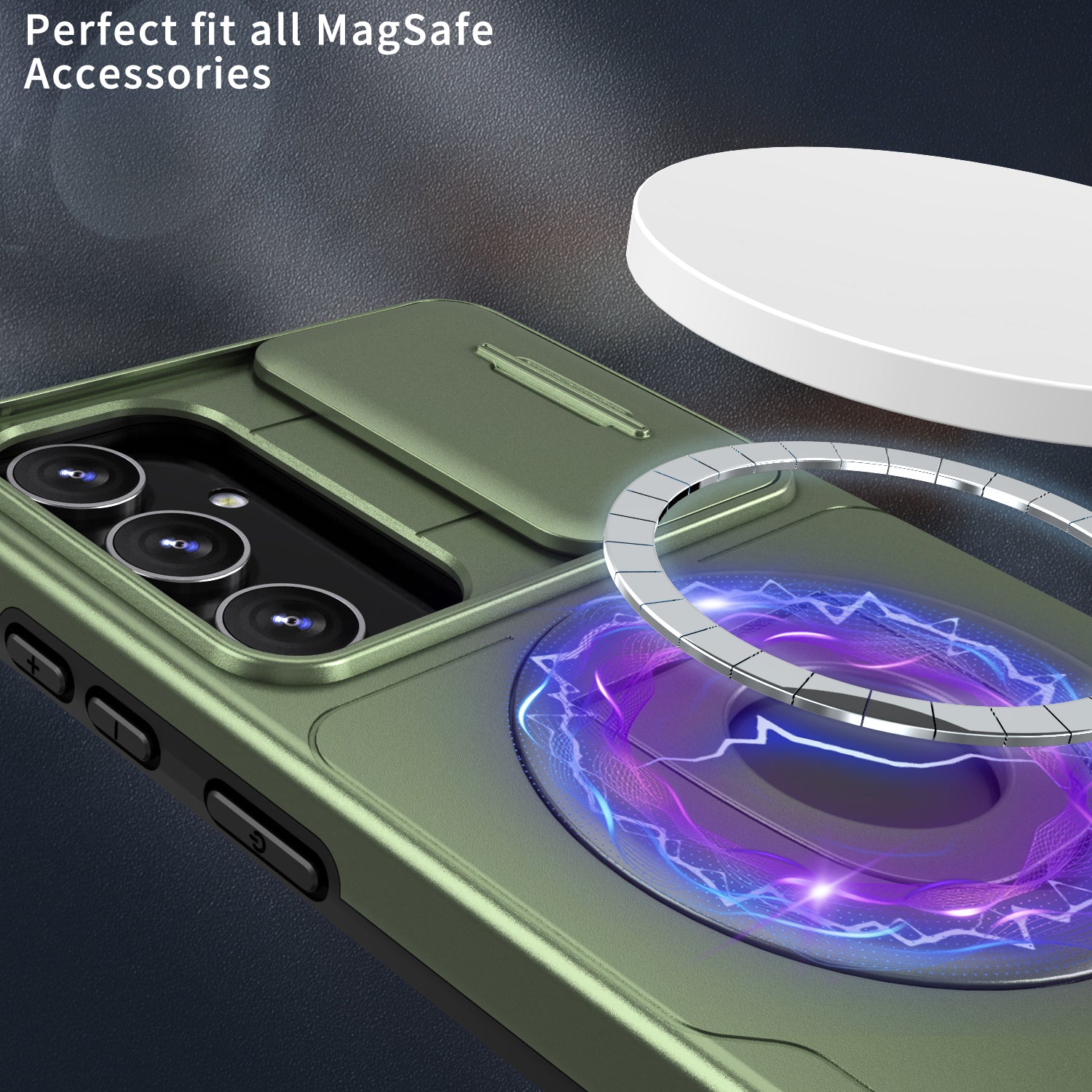 For Samsung Galaxy A14 4G / 5G Case Magnetic Kickstand TPU+PC Shockproof Protective Phone Cover