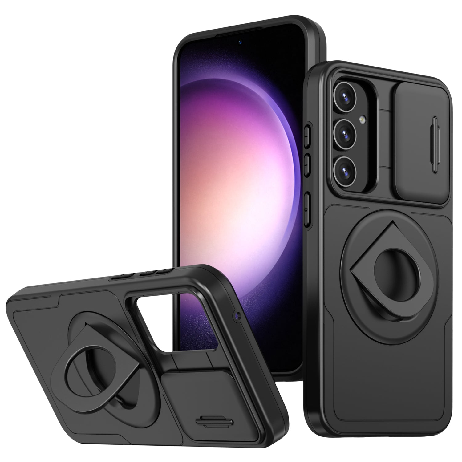 For Samsung Galaxy A14 4G / 5G Case Magnetic Kickstand TPU+PC Shockproof Protective Phone Cover