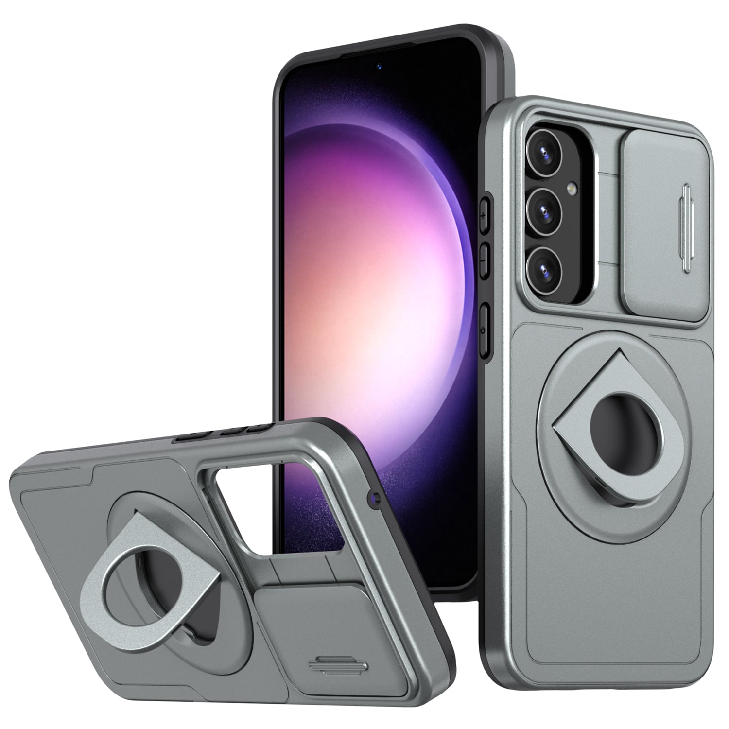 For Samsung Galaxy A14 4G / 5G Case Magnetic Kickstand TPU+PC Shockproof Protective Phone Cover