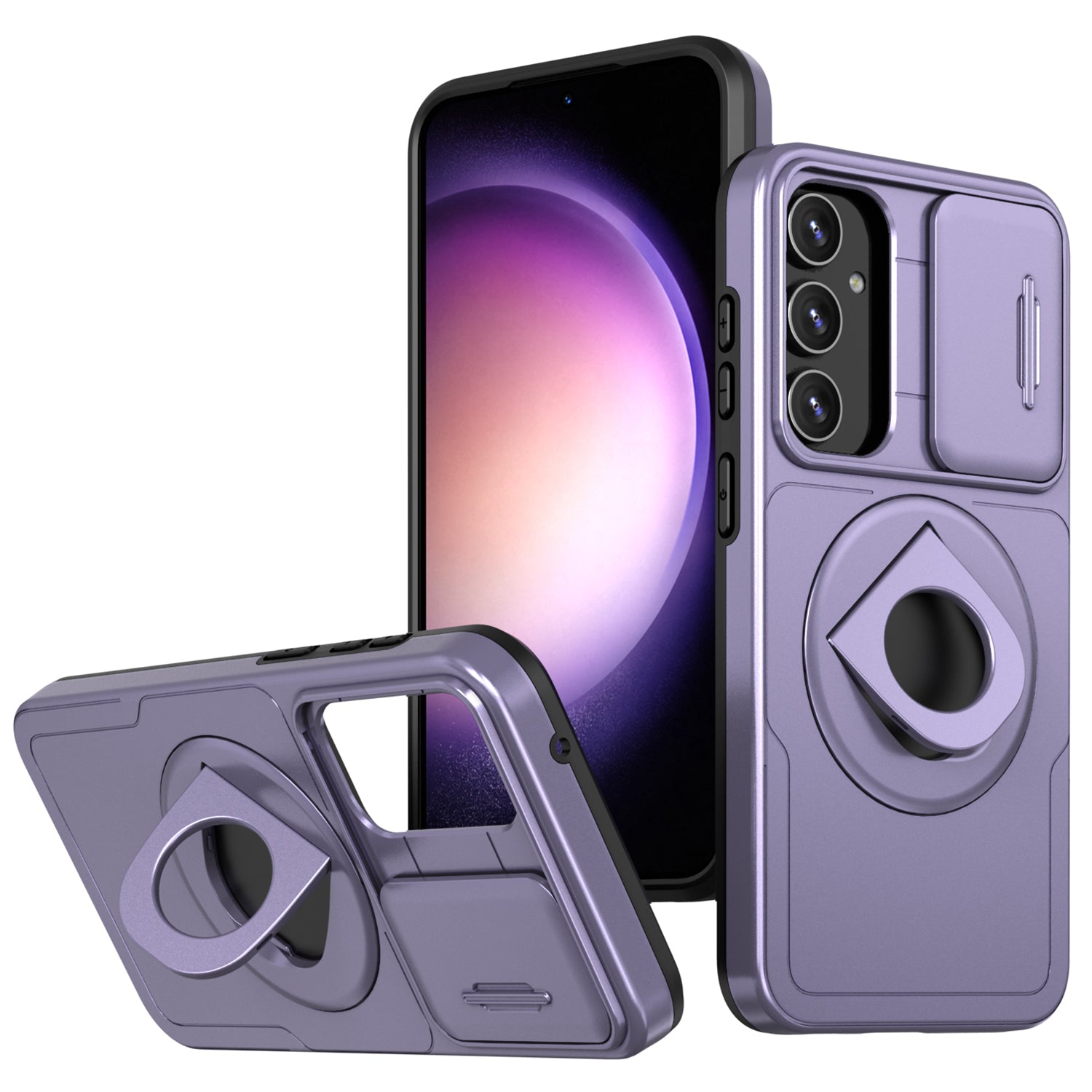 For Samsung Galaxy A14 4G / 5G Case Magnetic Kickstand TPU+PC Shockproof Protective Phone Cover