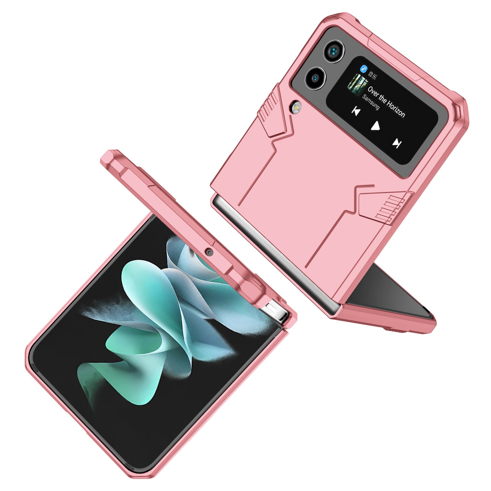 For Samsung Galaxy Z Flip4 5G Case Hard PC Ring Kickstand Phone Cover Support Magnetic Car Mount