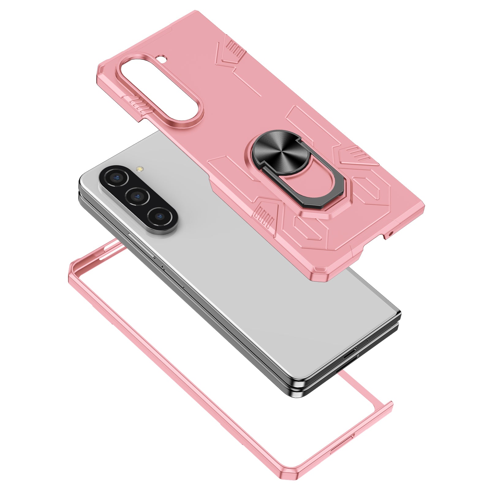 For Samsung Galaxy Z Fold5 5G Case Metal Kickstand Hard PC Phone Cover