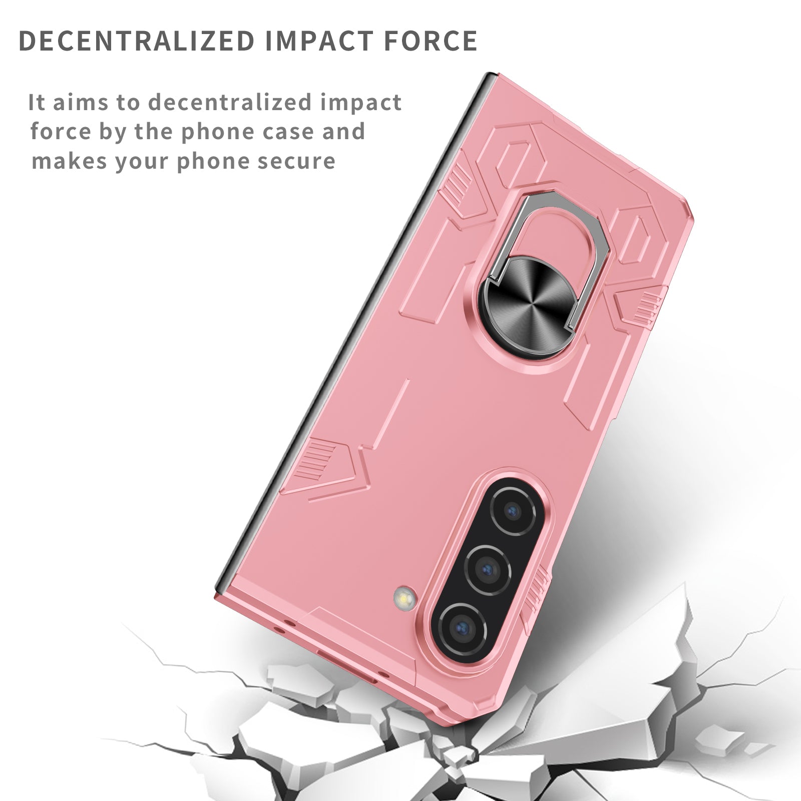 For Samsung Galaxy Z Fold5 5G Case Metal Kickstand Hard PC Phone Cover