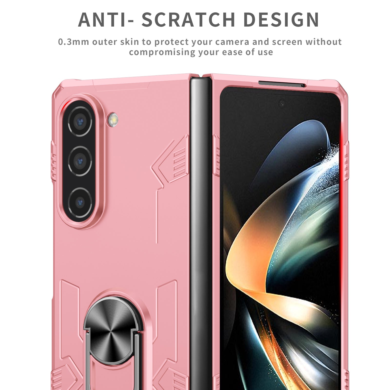 For Samsung Galaxy Z Fold5 5G Case Metal Kickstand Hard PC Phone Cover