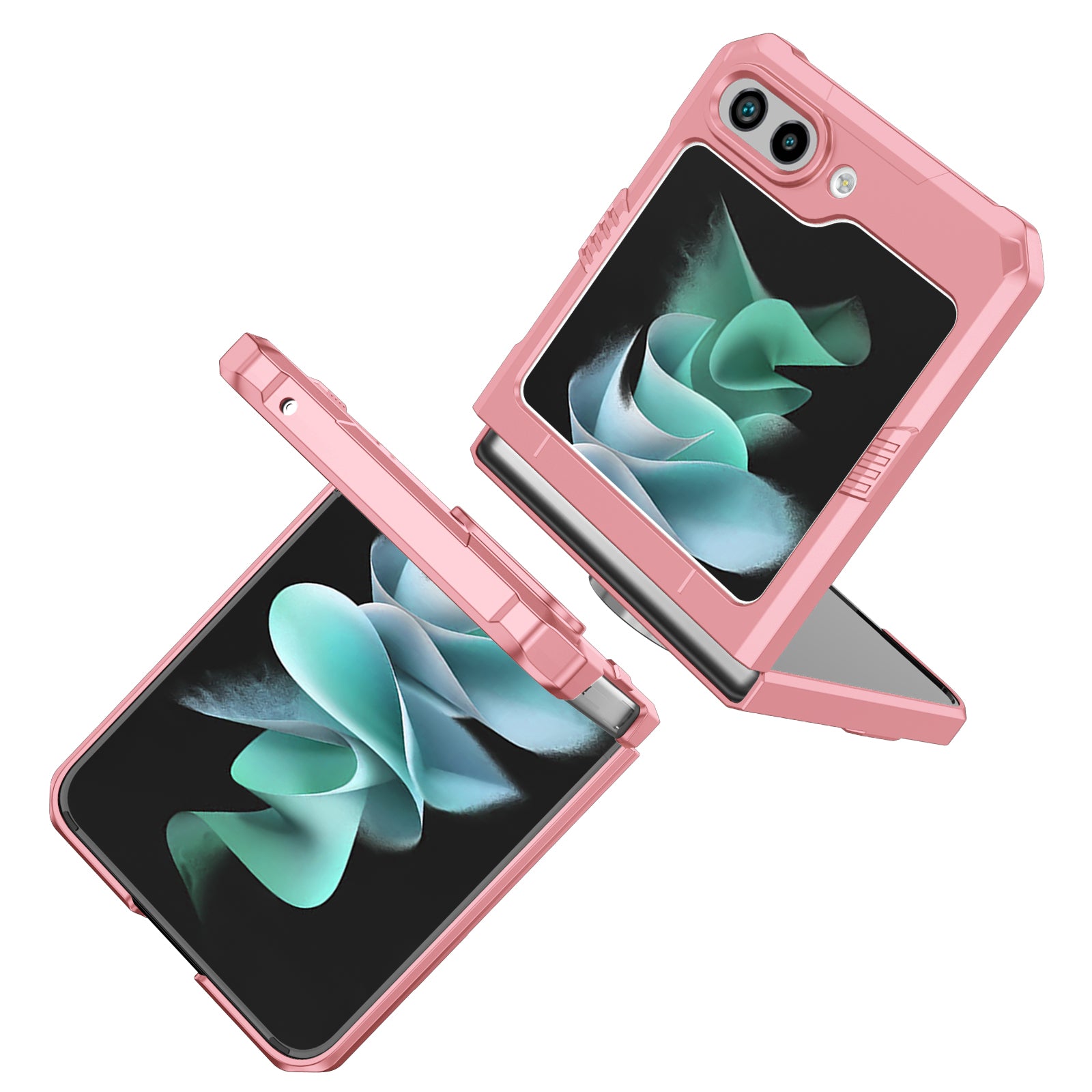 For Samsung Galaxy Z Flip5 5G Case Shockproof Hard PC Phone Cover with Metal Kickstand