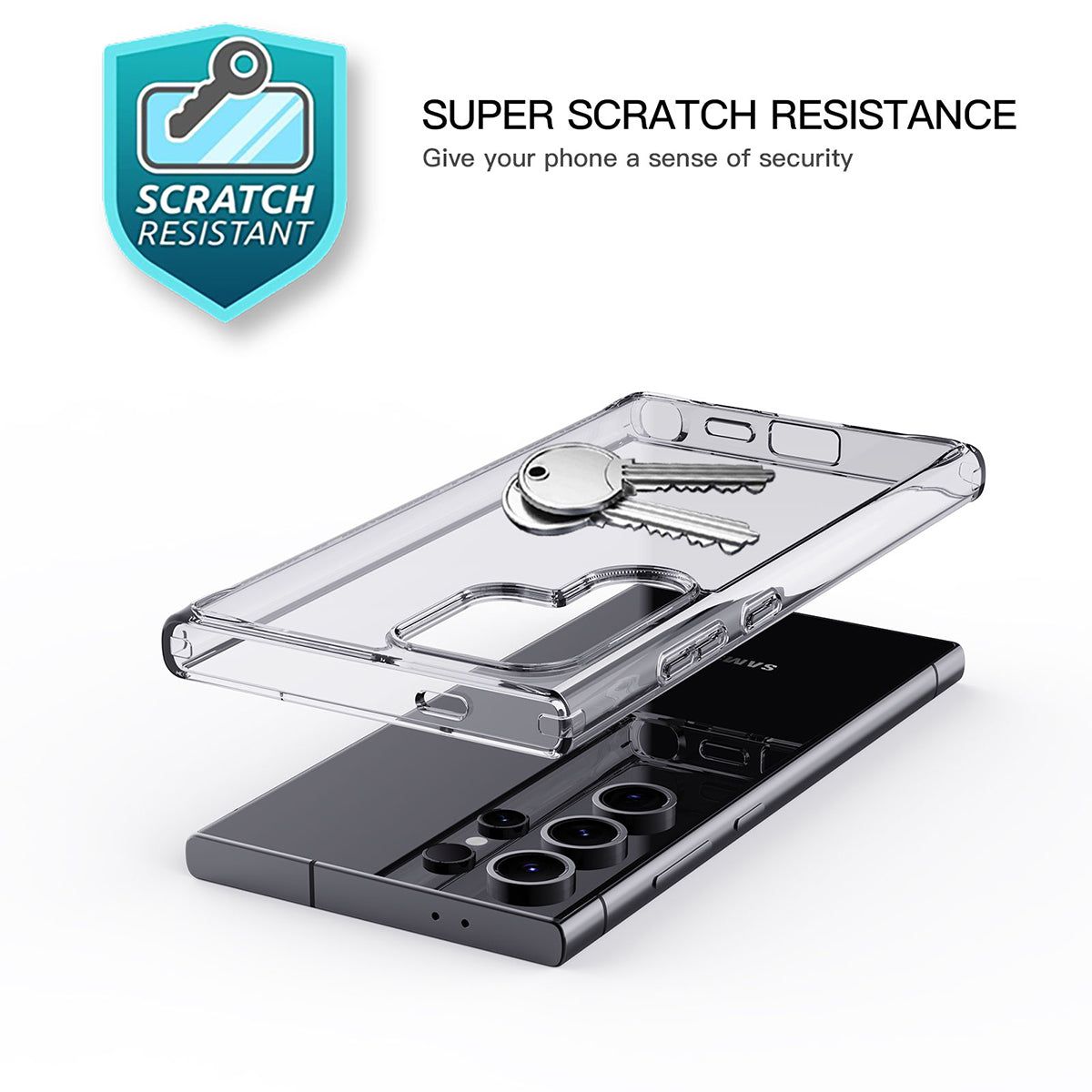 TGVI'S For Samsung Galaxy S24+ Clear Case Airbags Shookproof TPU+PC Phone Cover