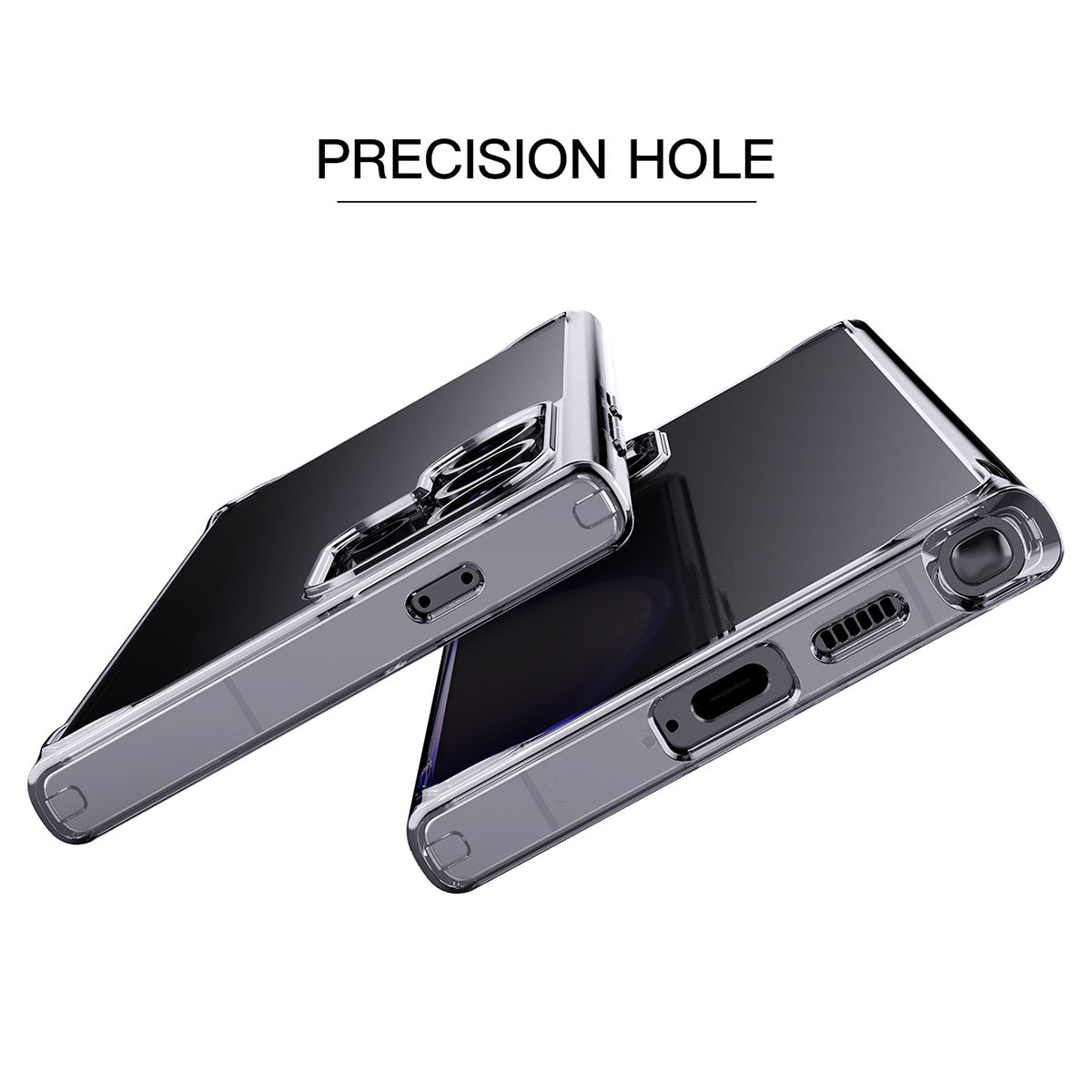 TGVI'S For Samsung Galaxy S24+ Clear Case Airbags Shookproof TPU+PC Phone Cover