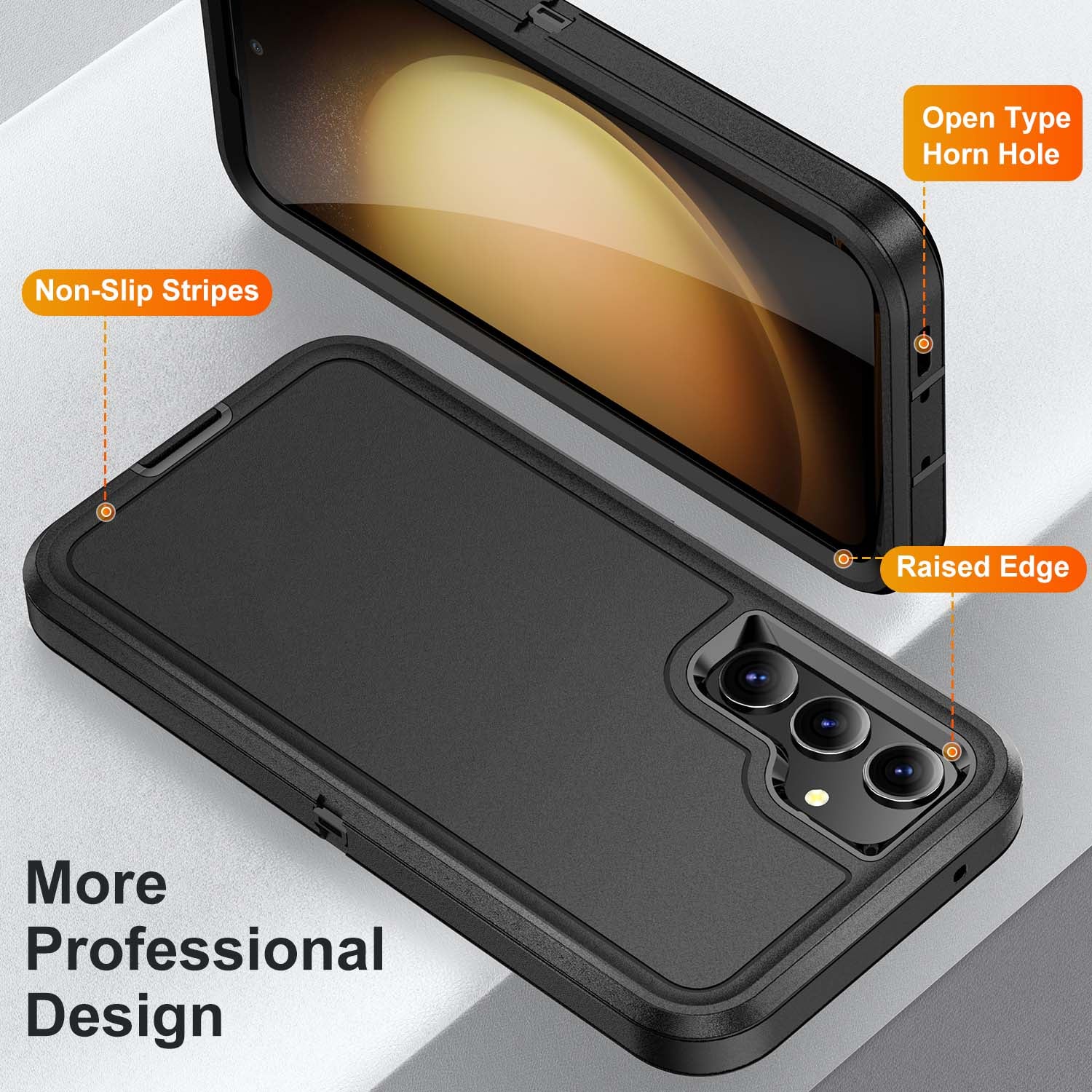 For Samsung Galaxy S23 FE Case PC+TPU+PC Drop-proof Protective Phone Cover