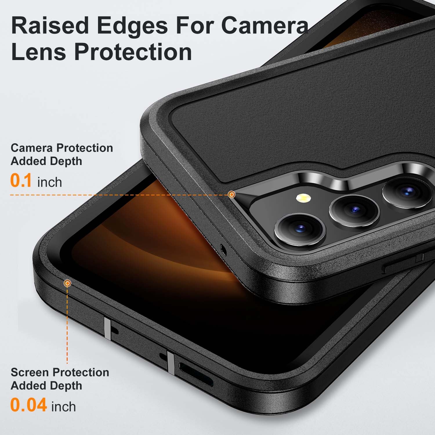 For Samsung Galaxy S23 FE Case PC+TPU+PC Drop-proof Protective Phone Cover