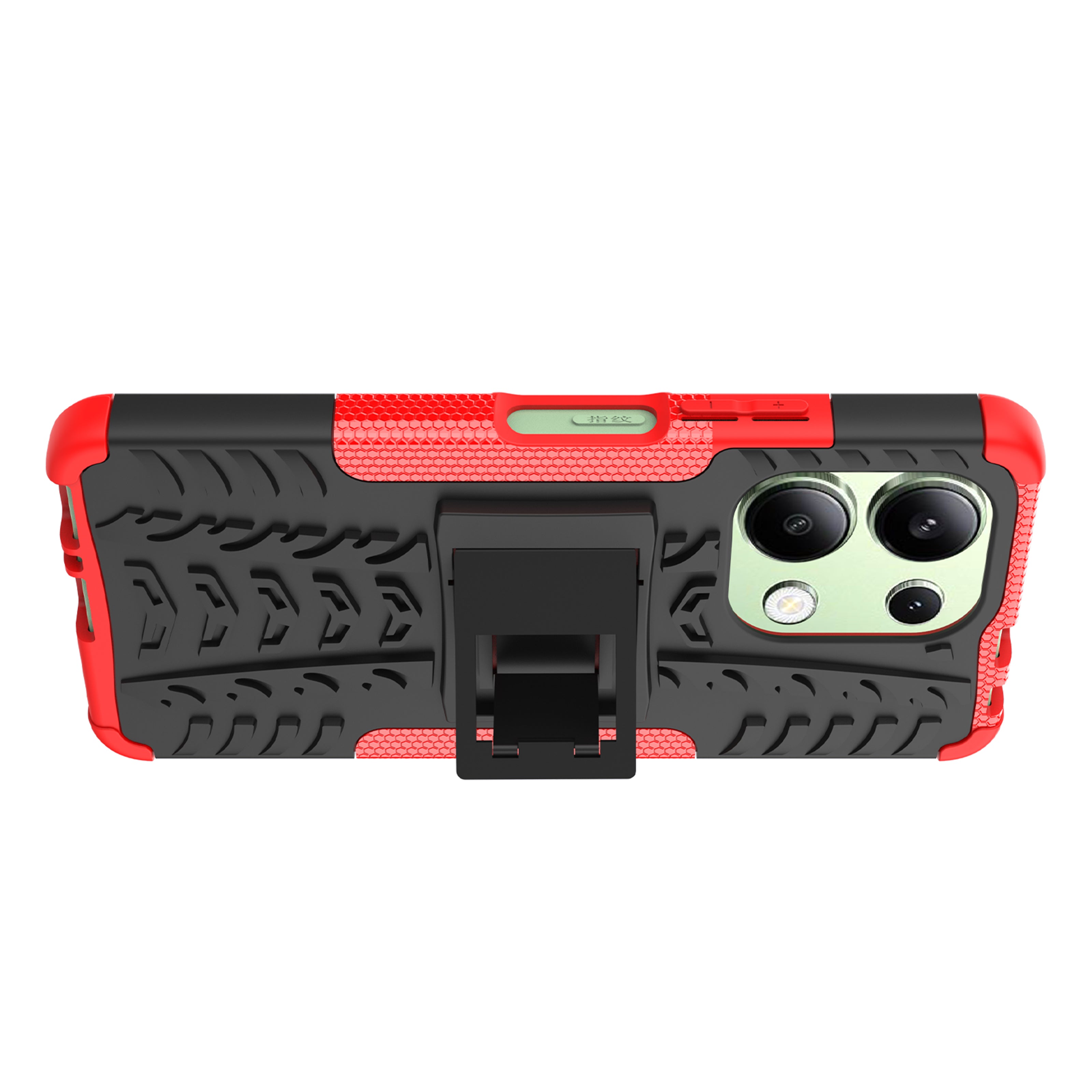 For Xiaomi Redmi Note 13 4G Kickstand Case PC+TPU Tyre Pattern Protective Phone Cover