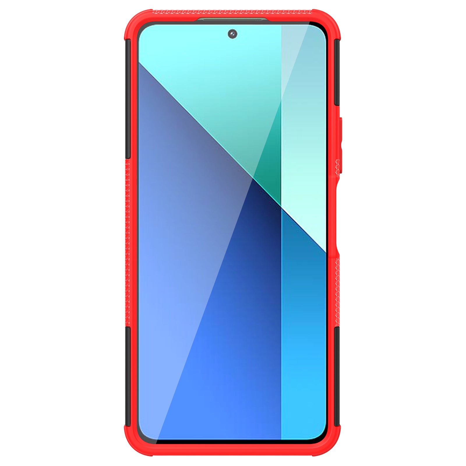For Xiaomi Redmi Note 13 4G Kickstand Case PC+TPU Tyre Pattern Protective Phone Cover