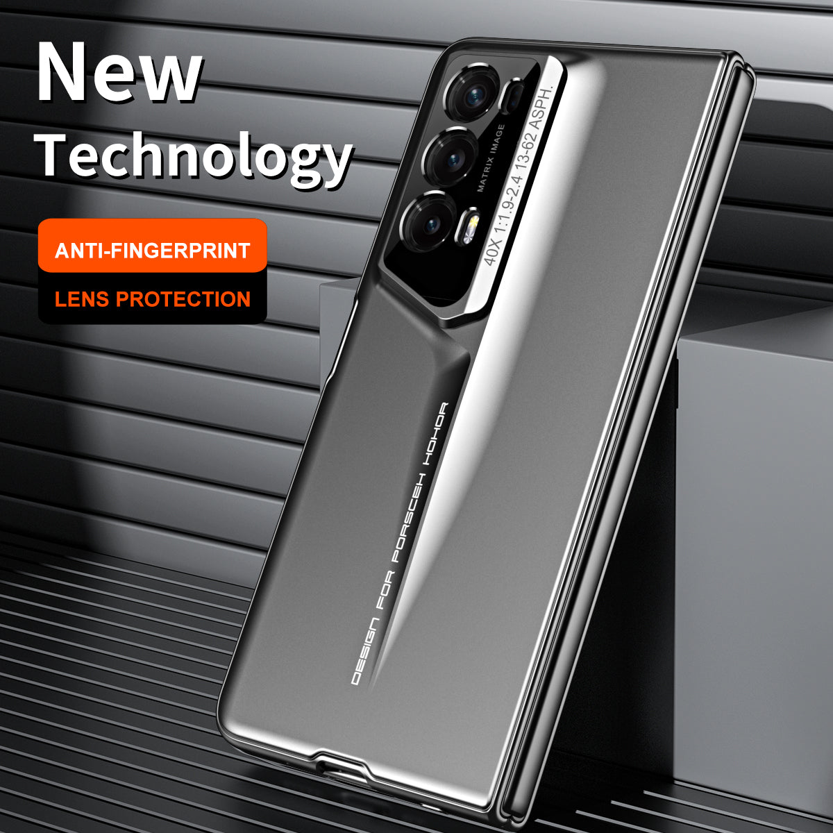 918 Series for Honor Magic V2 RSR Porsche Design Case Hard PC Phone Cover with Tempered Glass Film / Stylus
