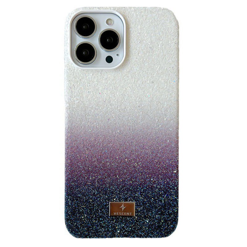 VESCENT For iPhone 13 Pro Max Cover PC+TPU Glittery Powder Gradient Color Phone Case