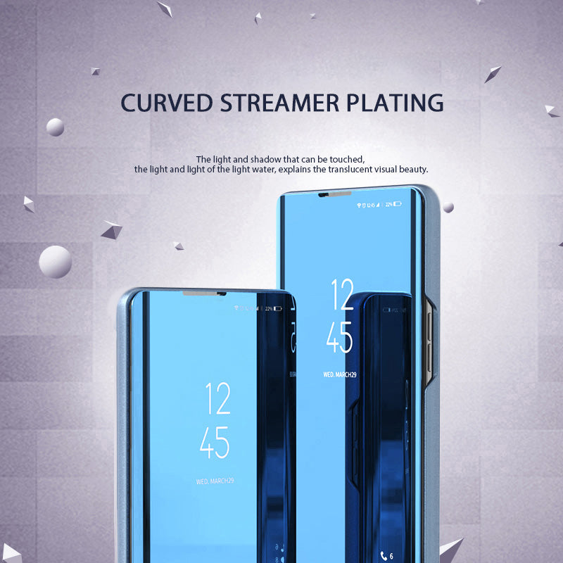 For Xiaomi Redmi Note 13 Pro 4G / Poco M6 Pro 4G Leather Case Mirror Design View Window Stand Phone Cover