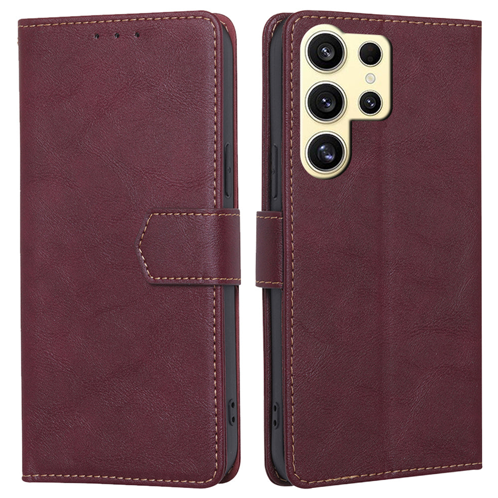 For Samsung Galaxy S24 Ultra Wallet Case RFID Blocking PU Leather Phone Cover with Card Holder