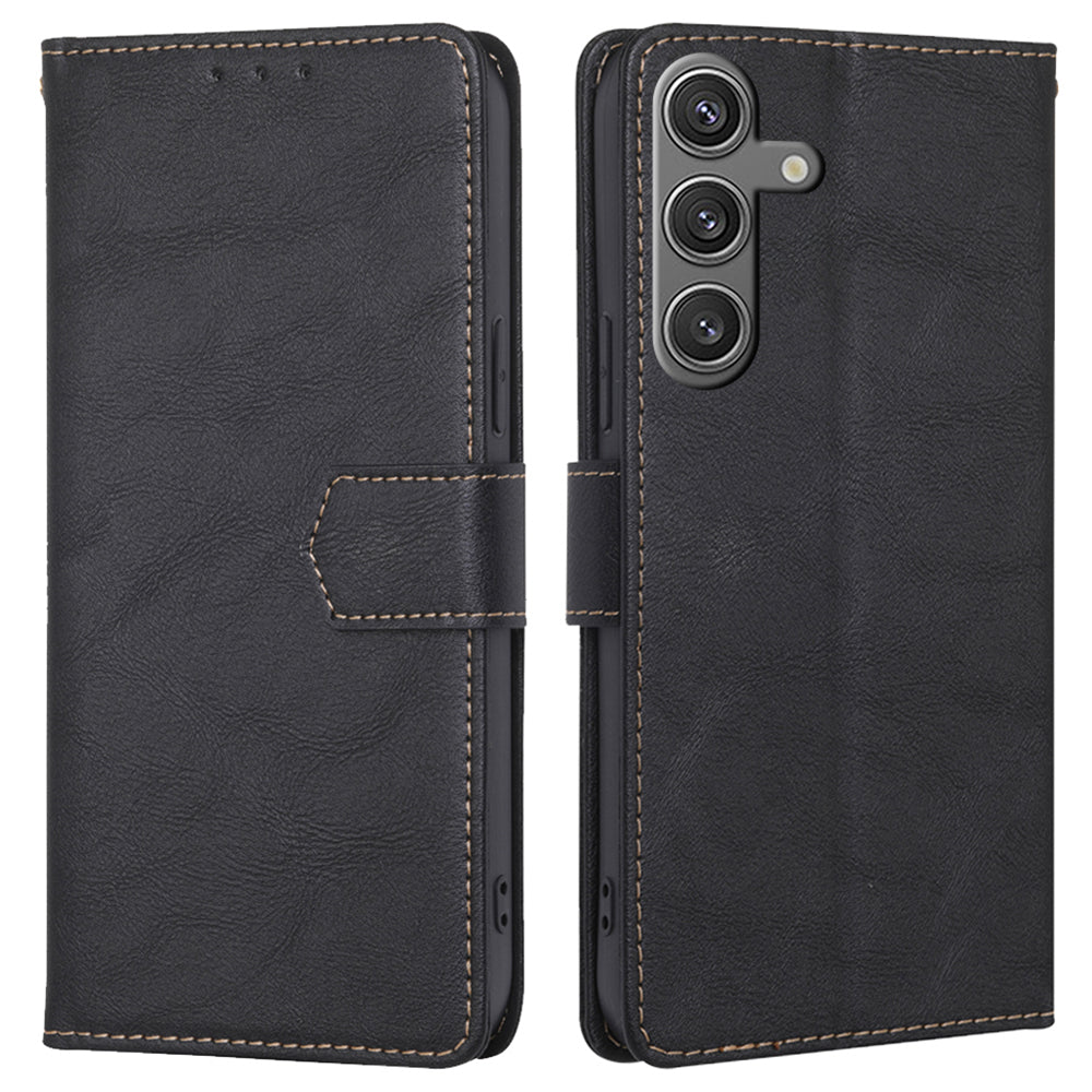 For Samsung Galaxy S24 Wallet Phone Case RFID Blocking PU Leather Flip Cover with Card Holder