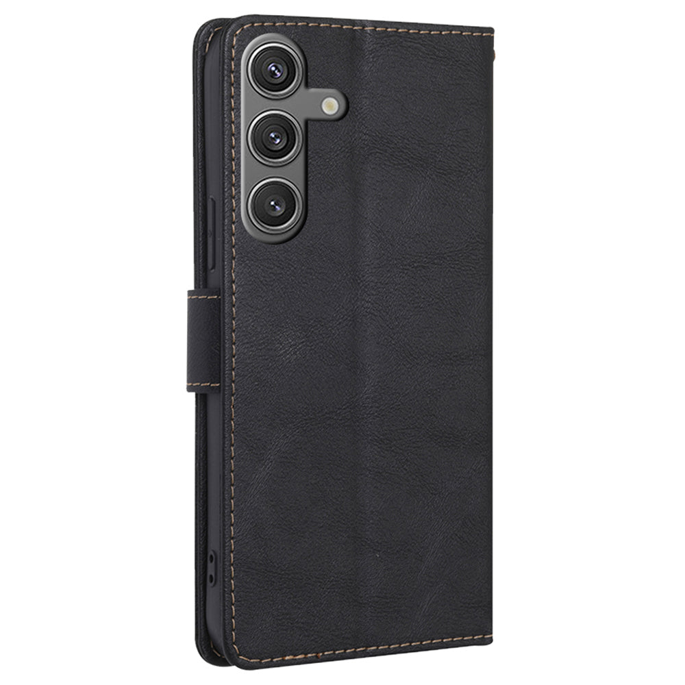 For Samsung Galaxy S24 Wallet Phone Case RFID Blocking PU Leather Flip Cover with Card Holder