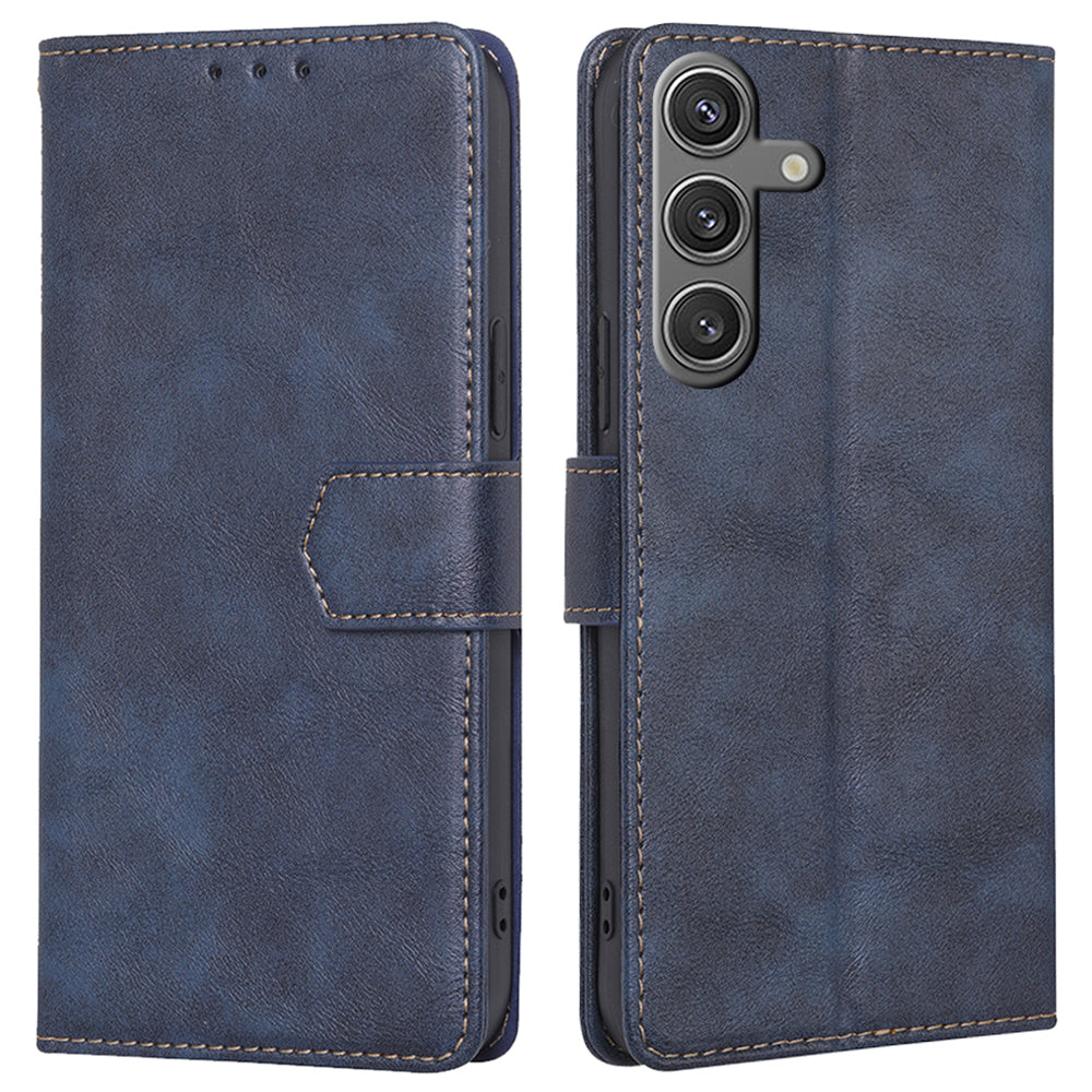 For Samsung Galaxy S24 Wallet Phone Case RFID Blocking PU Leather Flip Cover with Card Holder