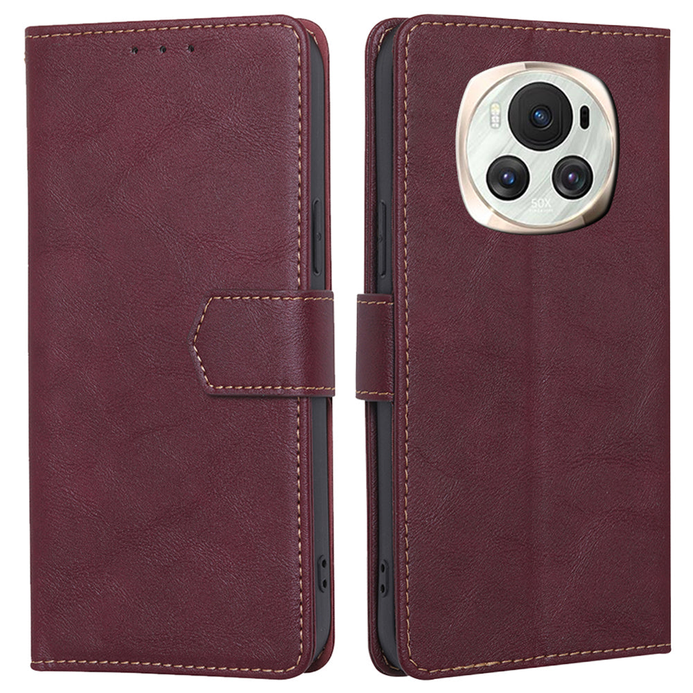 For Honor Magic6 Pro 5G Case RFID Blocking Card Slot Leather Wallet Phone Cover
