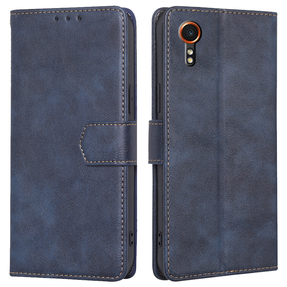 For Samsung Galaxy Xcover7 Card Slot Case PU Leather Wallet Phone Cover with RFID Blocking